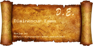 Diminescur Emma névjegykártya