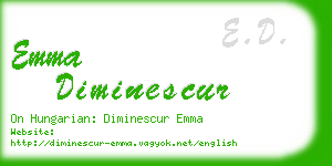 emma diminescur business card